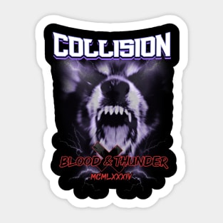 Metal head - Collision- metal music dark T-shirt design Sticker